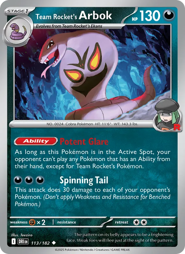 Arbok da Equipe Rocket 113/182