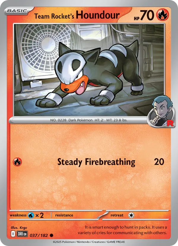 Houndour da Equipe Rocket 037/182