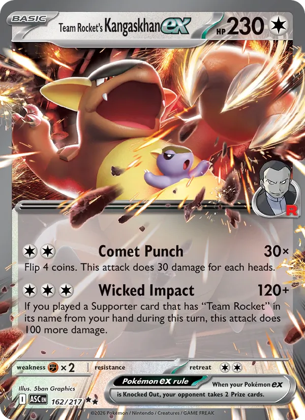 Kangaskhan ex da Equipe Rocket 162/217