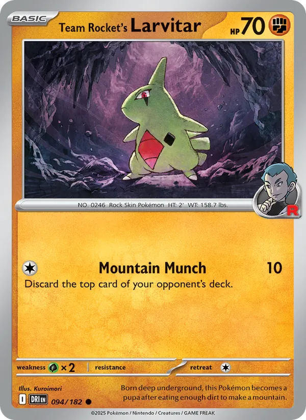 Larvitar da Equipe Rocket 094/182