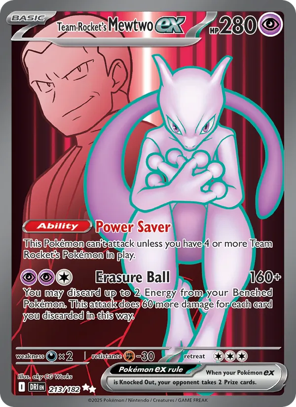 Mewtwo ex da Equipe Rocket 213/182