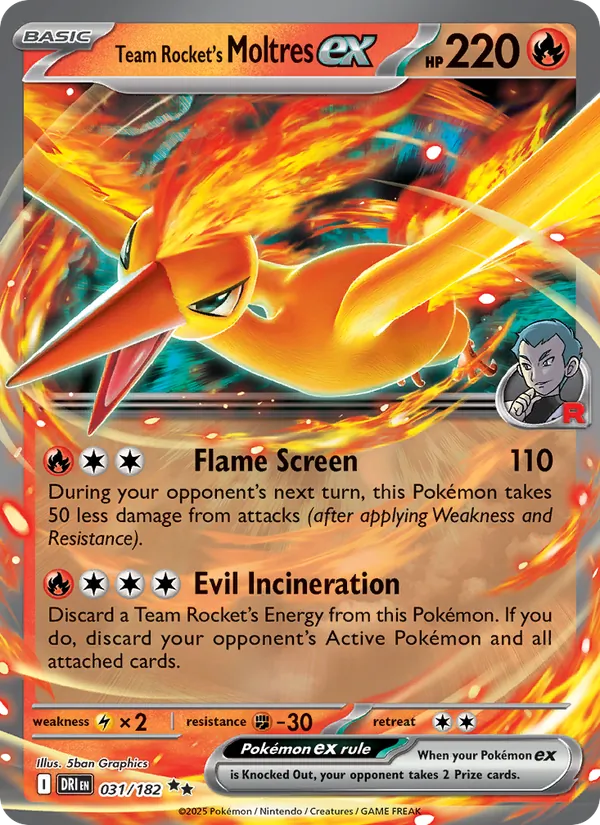Moltres ex da Equipe Rocket 031/182