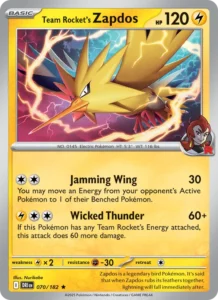 Zapdos da Equipe Rocket 070/182